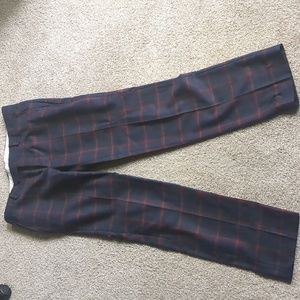 TM Lewin blue and red trousers 32W 33L slim fit